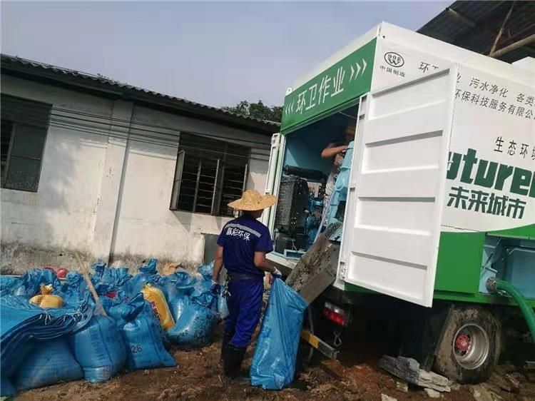 桐城工业污泥压干处理